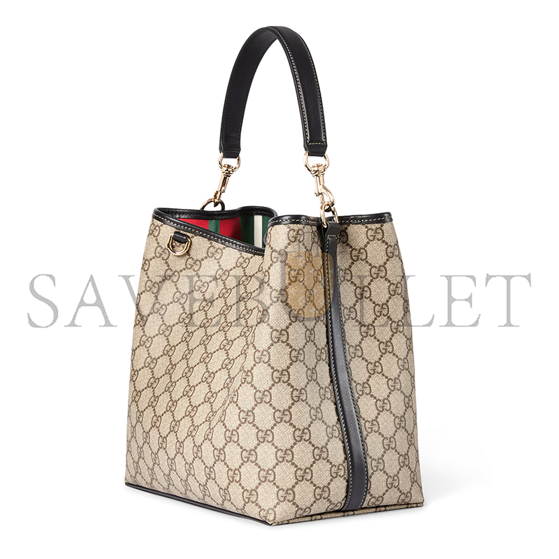 GUCCI GG EMBLEM MEDIUM BUCKET BAG 815103 (25*25*15.5cm)